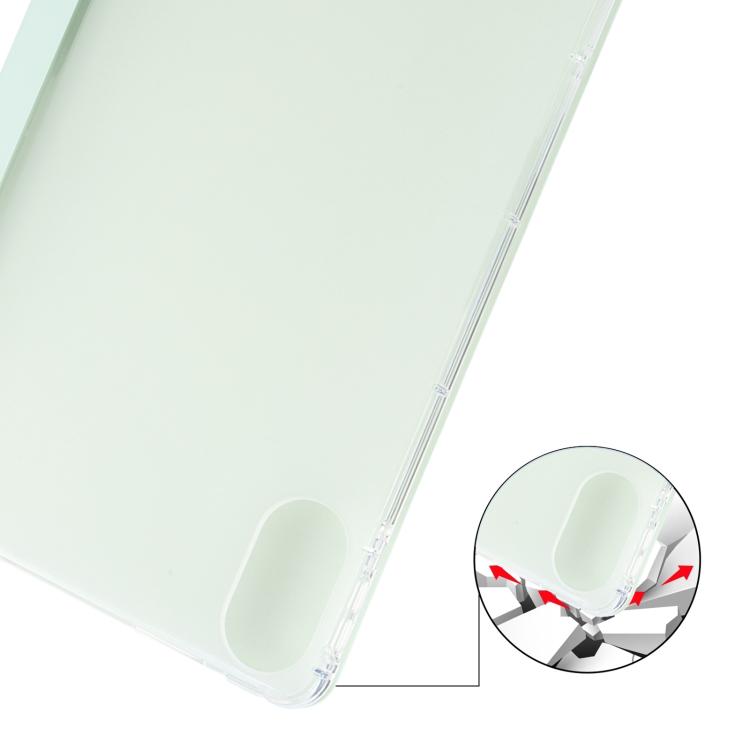 For Xiaomi Redmi Pad 2 3-fold Clear TPU Smart Leather Tablet Case with Pen Slot