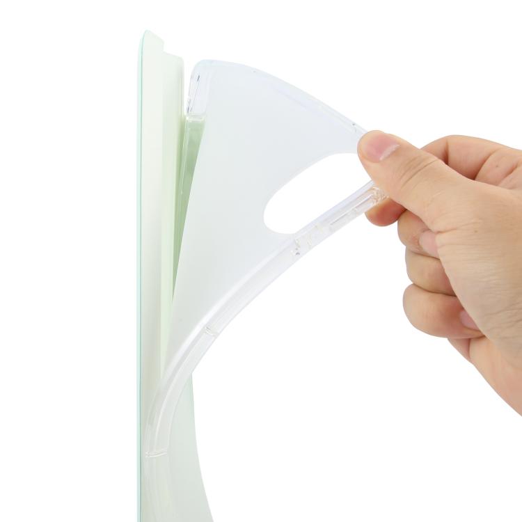For Xiaomi Redmi Pad 2 3-fold Clear TPU Smart Leather Tablet Case with Pen Slot