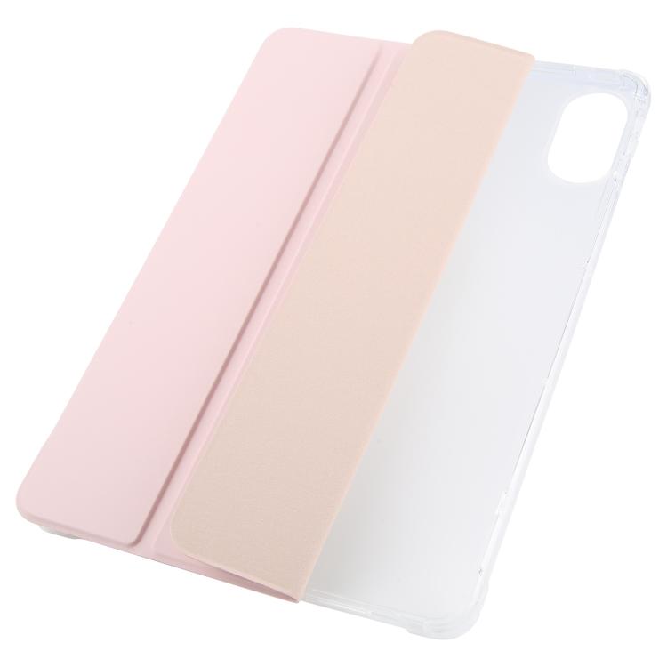 For Xiaomi Redmi Pad 2 3-fold Clear TPU Smart Leather Tablet Case with Pen Slot