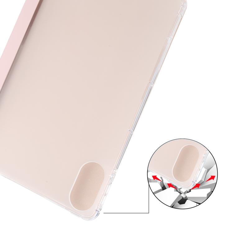 For Xiaomi Redmi Pad 2 3-fold Clear TPU Smart Leather Tablet Case with Pen Slot