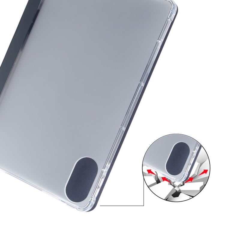 For Xiaomi Redmi Pad 2 3-fold Clear TPU Smart Leather Tablet Case with Pen Slot