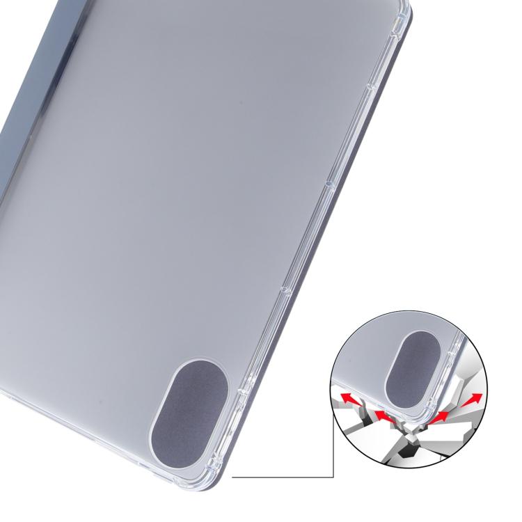 For Xiaomi Redmi Pad 2 3-fold Clear TPU Smart Leather Tablet Case with Pen Slot