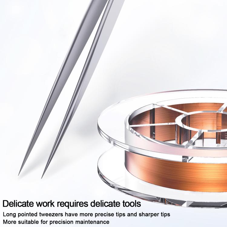 MEGA-IEDA High Hard Non-magnetic Stainless Steel Repair Tweezers, Model:Curved Tip