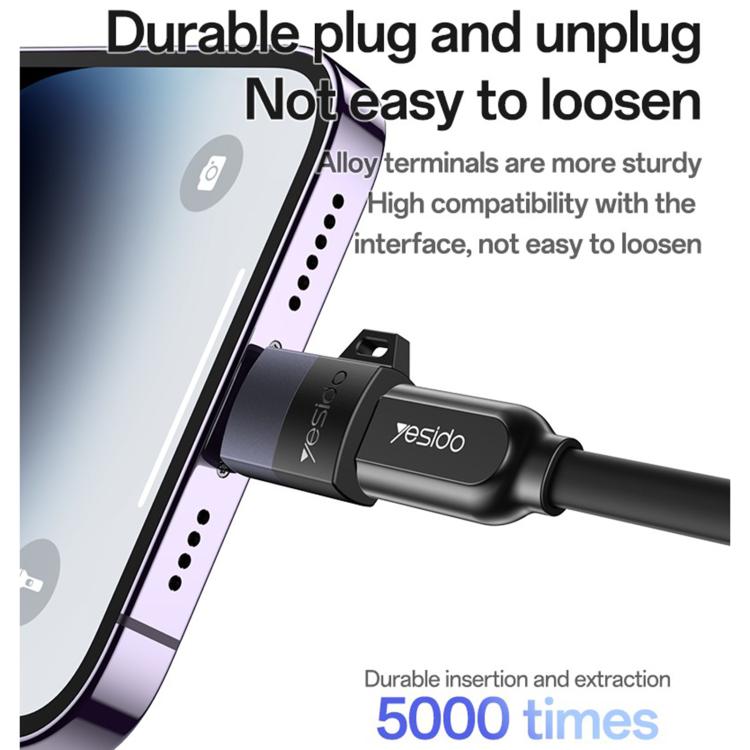 Yesido GS30 Micro USB Female to 8 Pin Male 12W Charging Adapter - Black