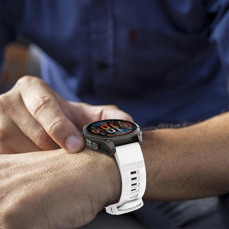 For Garmin 20mm Quick Release Solid Color Silicone Watch Band