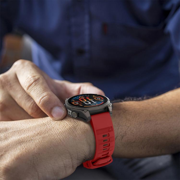 For Garmin 22mm Quick Release Solid Color Silicone Watch Band