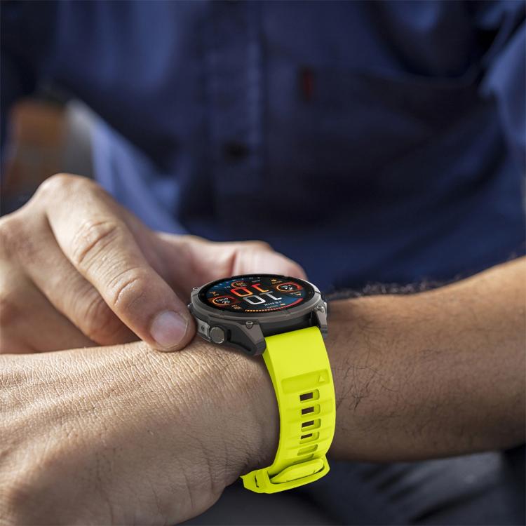 For Garmin 22mm Quick Release Solid Color Silicone Watch Band