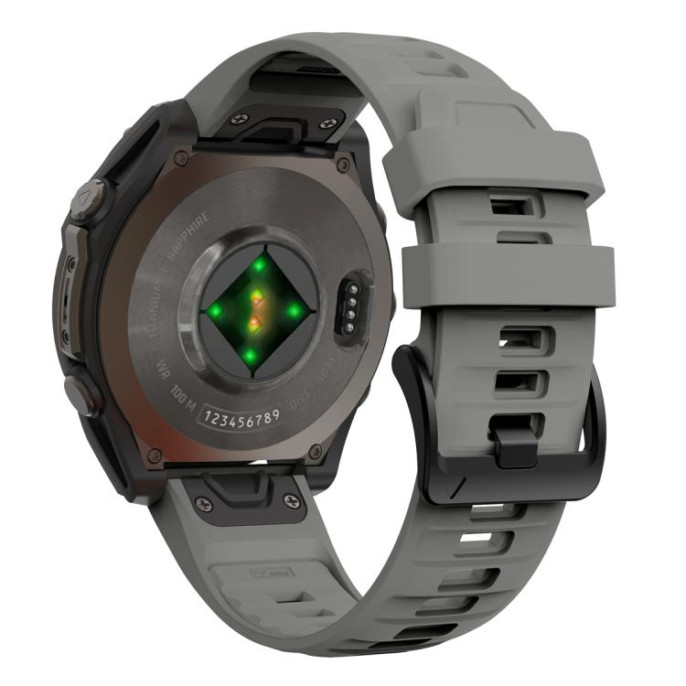 For Garmin 22mm Quick Release Solid Color Silicone Watch Band