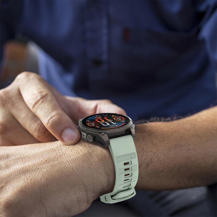 For Garmin 26mm Quick Release Solid Color Silicone Watch Band