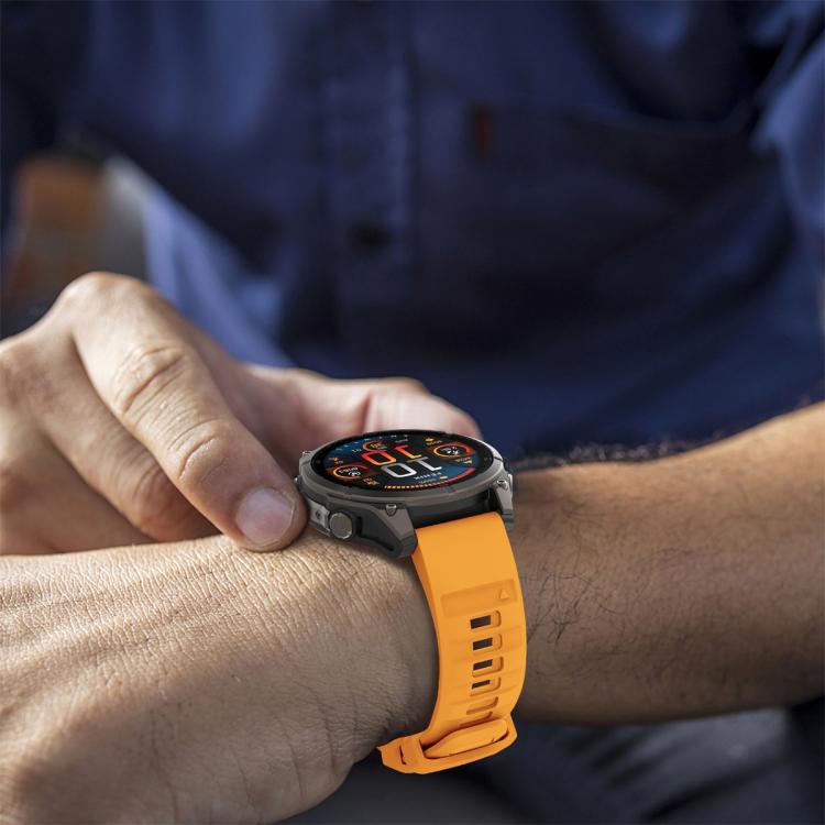 For Garmin 26mm Quick Release Solid Color Silicone Watch Band