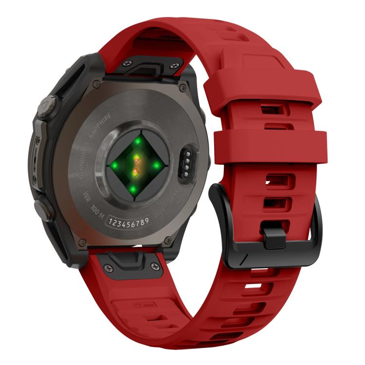 For Garmin 26mm Quick Release Solid Color Silicone Watch Band