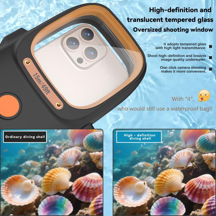 RedPepper Diving Case 15m Waterproof Protective Case for iPhone / Samsung / vivo / Huawei / Xiaomi
