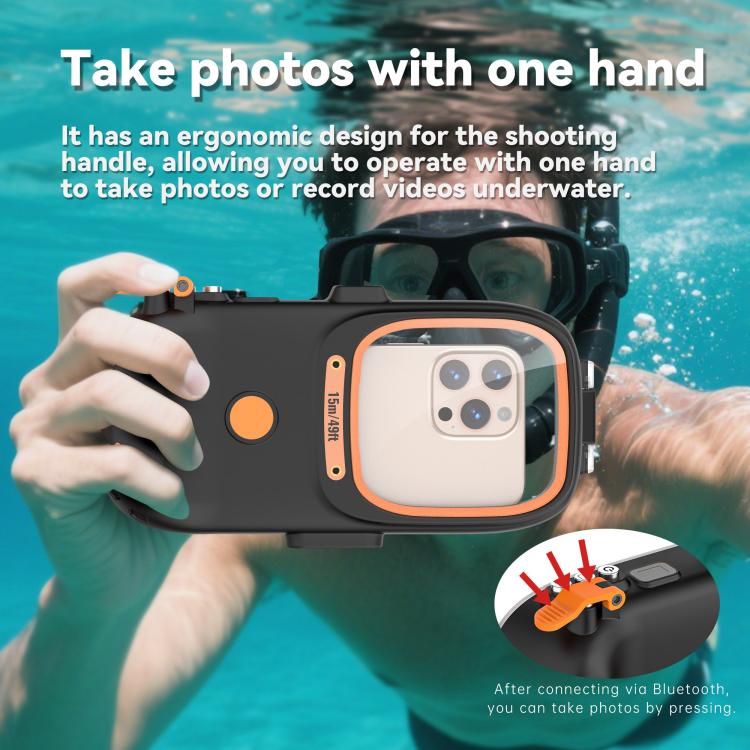 RedPepper Diving Case 15m Waterproof Protective Case for iPhone / Samsung / vivo / Huawei / Xiaomi