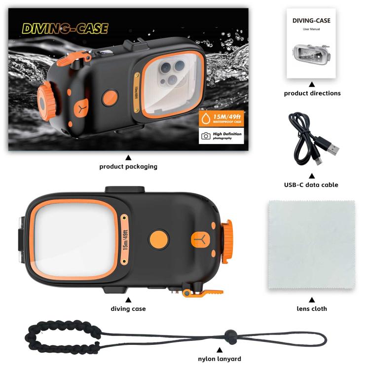RedPepper Diving Case 15m Waterproof Protective Case for iPhone / Samsung / vivo / Huawei / Xiaomi