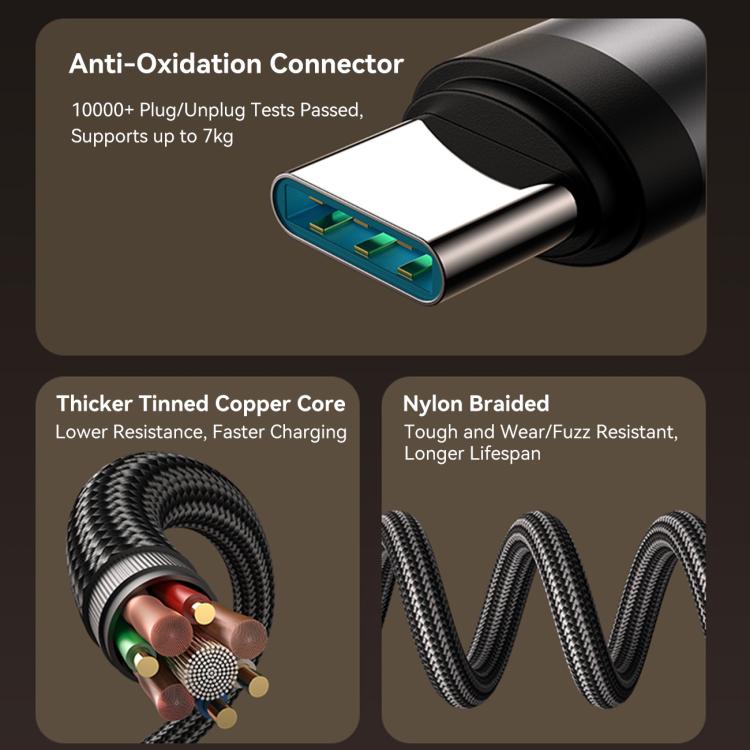 JOYROOM S-A56 EnjoyX Series 30W Type-C to 8 Pin 90 Degree Fast Charging Data Cable, Length:1.2m - Black