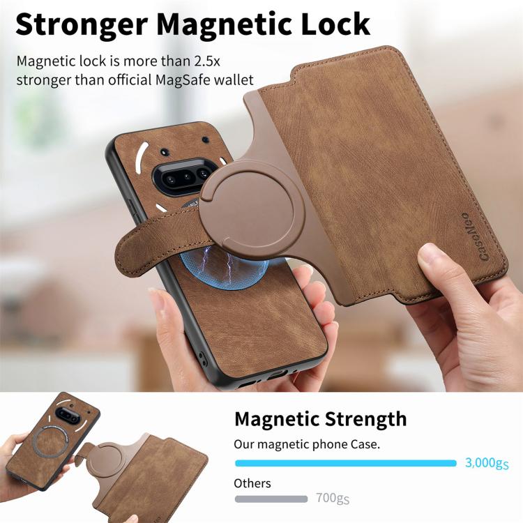 For Nothing Phone 3a CaseNeo MagSafe RFID Anti-theft Retro Leather Phone Case