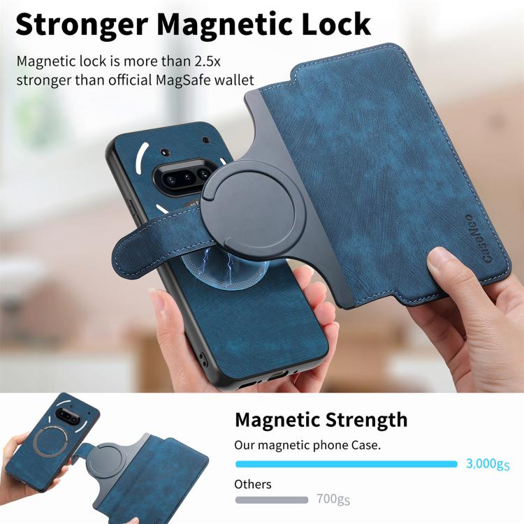 For Nothing Phone 3a CaseNeo MagSafe RFID Anti-theft Retro Leather Phone Case