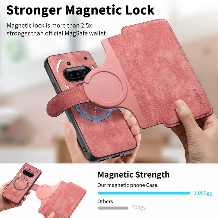 For Nothing Phone 3a CaseNeo MagSafe RFID Anti-theft Retro Leather Phone Case