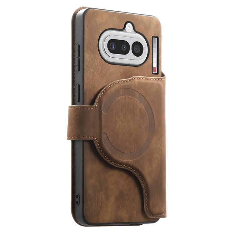 For Nothing Phone 4a CaseNeo MagSafe RFID Anti-theft Retro Leather Phone Case