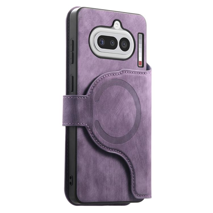 For Nothing Phone 4a CaseNeo MagSafe RFID Anti-theft Retro Leather Phone Case