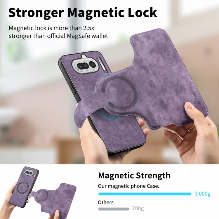 For Nothing Phone 4a CaseNeo MagSafe RFID Anti-theft Retro Leather Phone Case