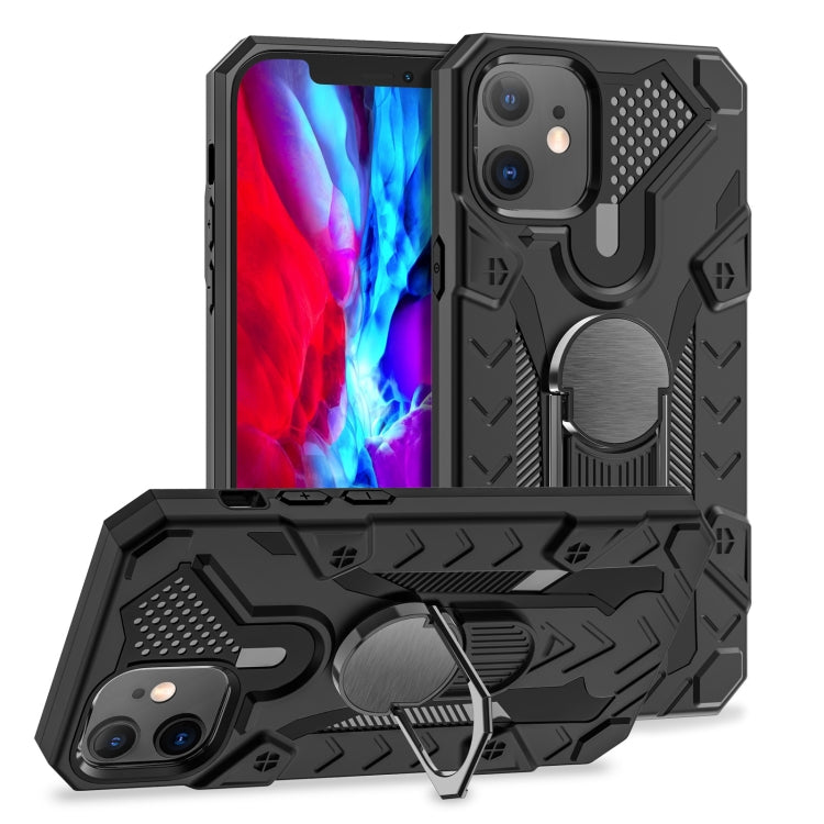 For iPhone 12 mini Iron Knight Series 2 in 1 PC + TPU Phone Case with Ring Holder