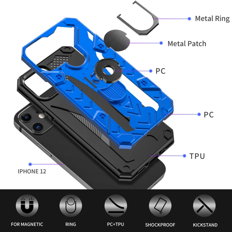 For iPhone 12 mini Iron Knight Series 2 in 1 PC + TPU Phone Case with Ring Holder