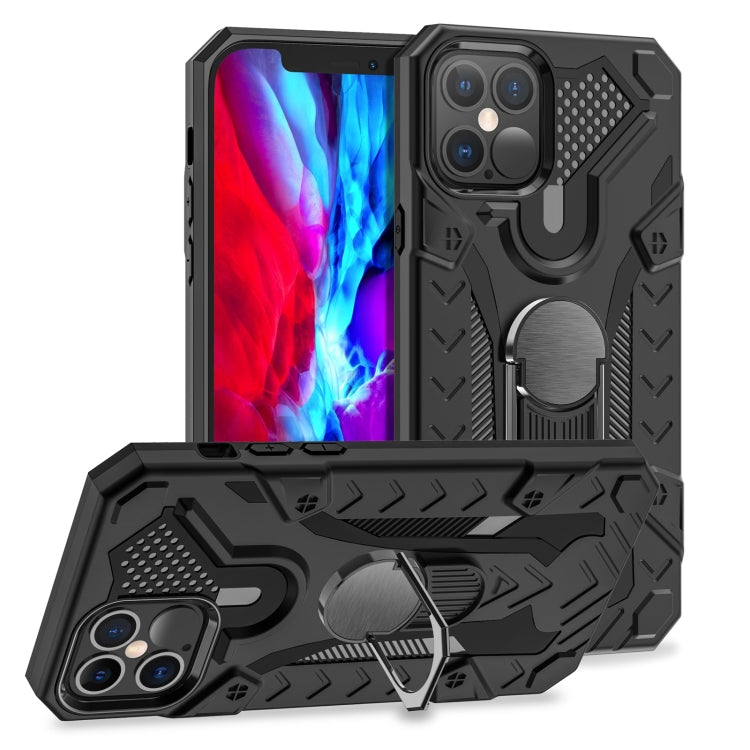 For iPhone 12 / 12 Pro Iron Knight Series 2 in 1 PC + TPU Phone Case with Ring Holder