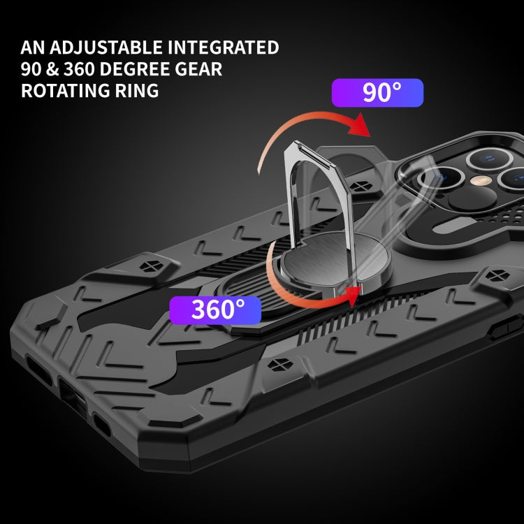 For iPhone 12 / 12 Pro Iron Knight Series 2 in 1 PC + TPU Phone Case with Ring Holder