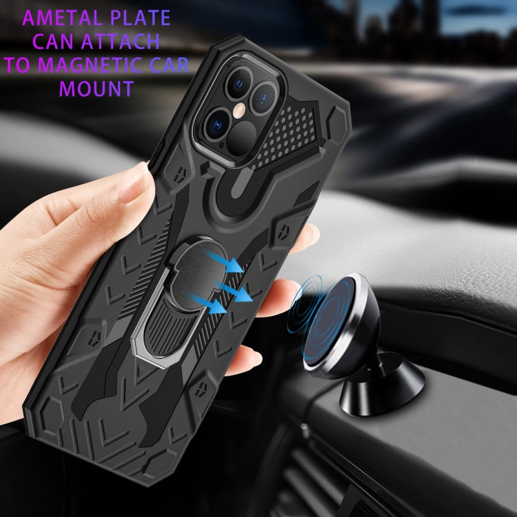 For iPhone 12 / 12 Pro Iron Knight Series 2 in 1 PC + TPU Phone Case with Ring Holder