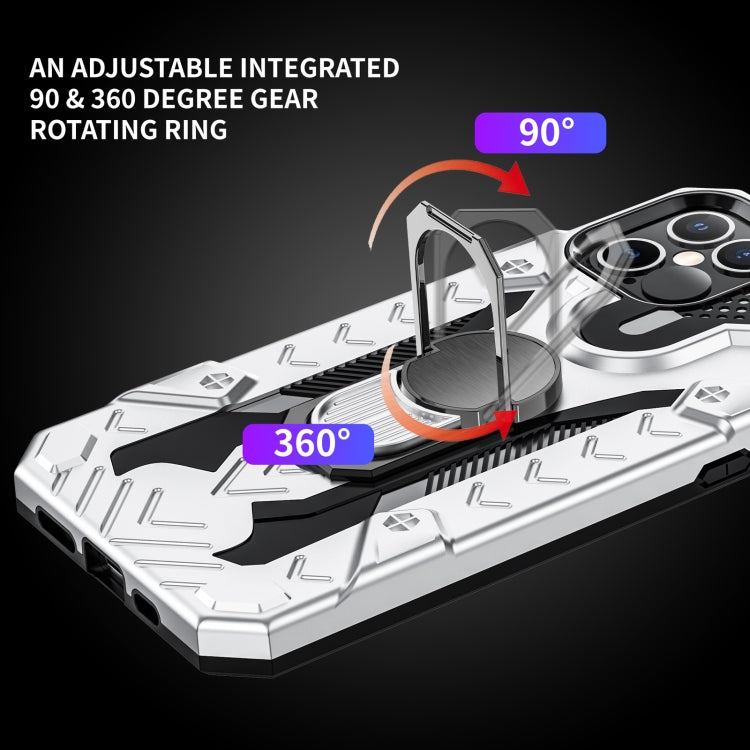 For iPhone 12 / 12 Pro Iron Knight Series 2 in 1 PC + TPU Phone Case with Ring Holder