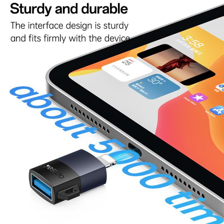 Yesido GS32 USB 2.0 Female to 8 Pin Male 480Mbps Charging Adapter - Black