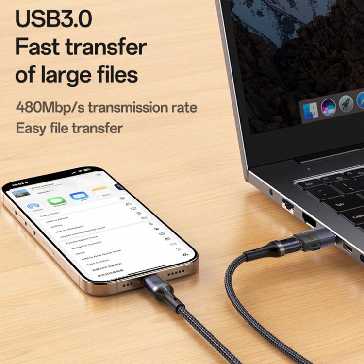 Yesido GS34 Type-C Female to USB 2.0 Male 480Mbps Charging Adapter - Black