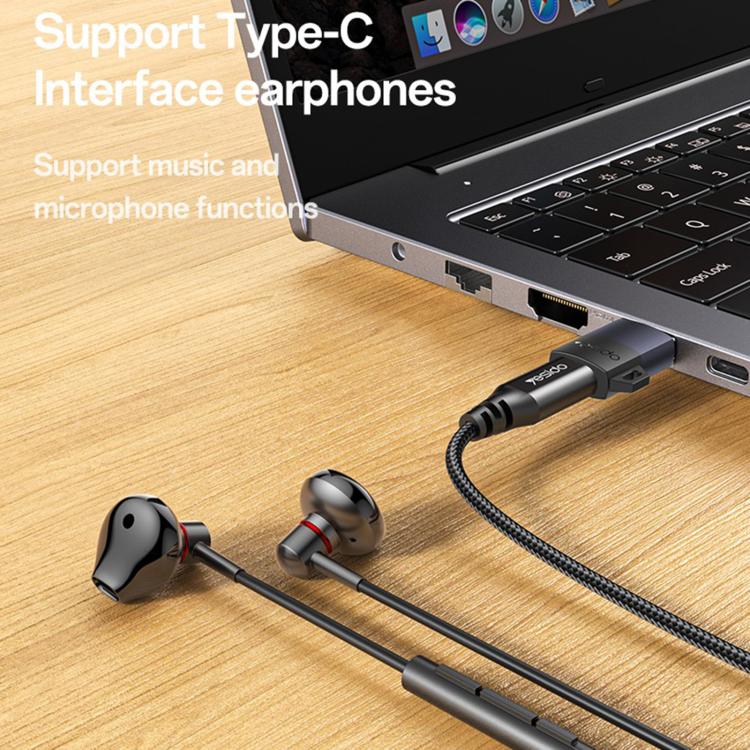 Yesido GS34 Type-C Female to USB 2.0 Male 480Mbps Charging Adapter - Black