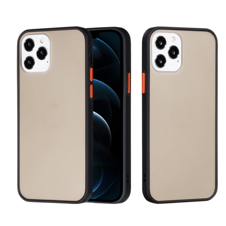 For iPhone 12 Pro Max Skin Hand Feeling Series Shockproof Frosted PC+ TPU Protective Case