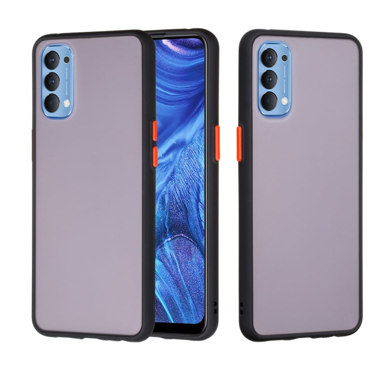 For OPPO Reno4 4G Skin Hand Feeling Series Shockproof Frosted PC+ TPU Protective Case