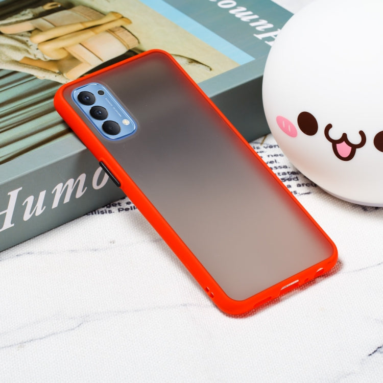 For OPPO Reno4 4G Skin Hand Feeling Series Shockproof Frosted PC+ TPU Protective Case