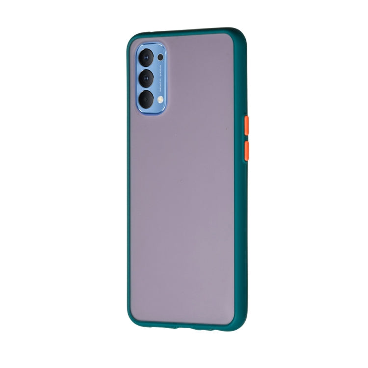 For OPPO Reno4 4G Skin Hand Feeling Series Shockproof Frosted PC+ TPU Protective Case