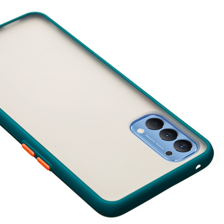 For OPPO Reno4 4G Skin Hand Feeling Series Shockproof Frosted PC+ TPU Protective Case