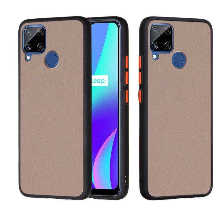 For OPPO Realme C15 Skin Hand Feeling Series Shockproof Frosted PC+ TPU Protective Case