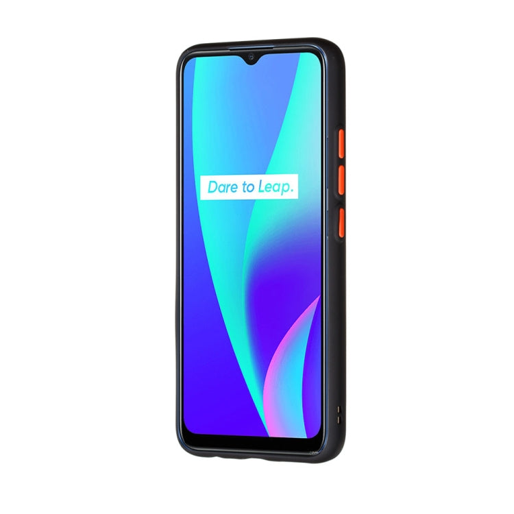 For OPPO Realme C15 Skin Hand Feeling Series Shockproof Frosted PC+ TPU Protective Case