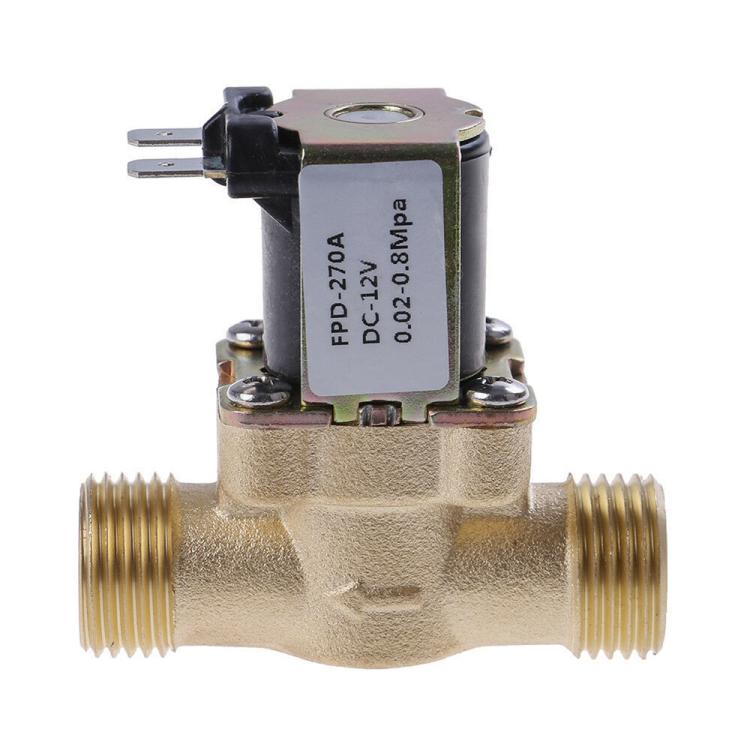 DC 12V Copper 1/2 inch Solenoid Valve, Pressurized Water Inlet Valve, Solar Water Heater Valve