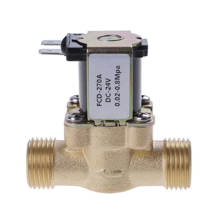 DC 24V Copper 1/2 inch Solenoid Valve, Pressurized Water Inlet Valve, Solar Water Heater Valve
