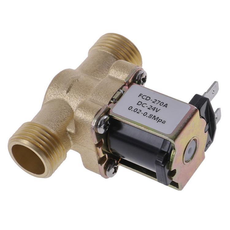 DC 24V Copper 1/2 inch Solenoid Valve, Pressurized Water Inlet Valve, Solar Water Heater Valve
