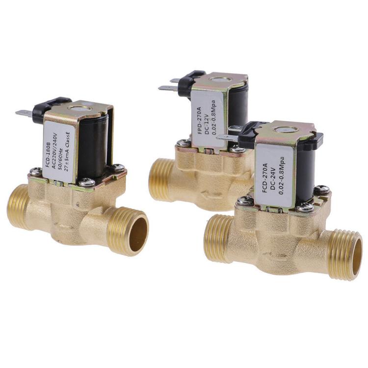 DC 12V Copper 1/2 inch Solenoid Valve, Pressurized Water Inlet Valve, Solar Water Heater Valve