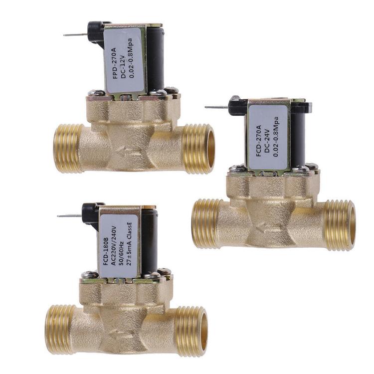 DC 24V Copper 1/2 inch Solenoid Valve, Pressurized Water Inlet Valve, Solar Water Heater Valve