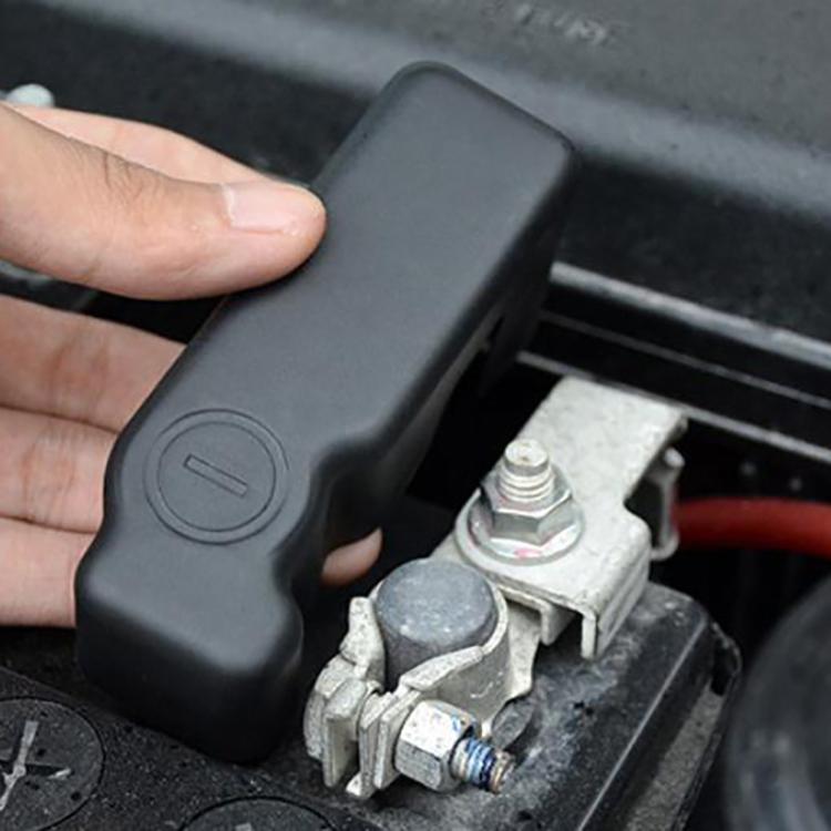 Car Battery Negative Electrode Protection Cover for Toyota Land Cruiser Prado Cross Country - Black