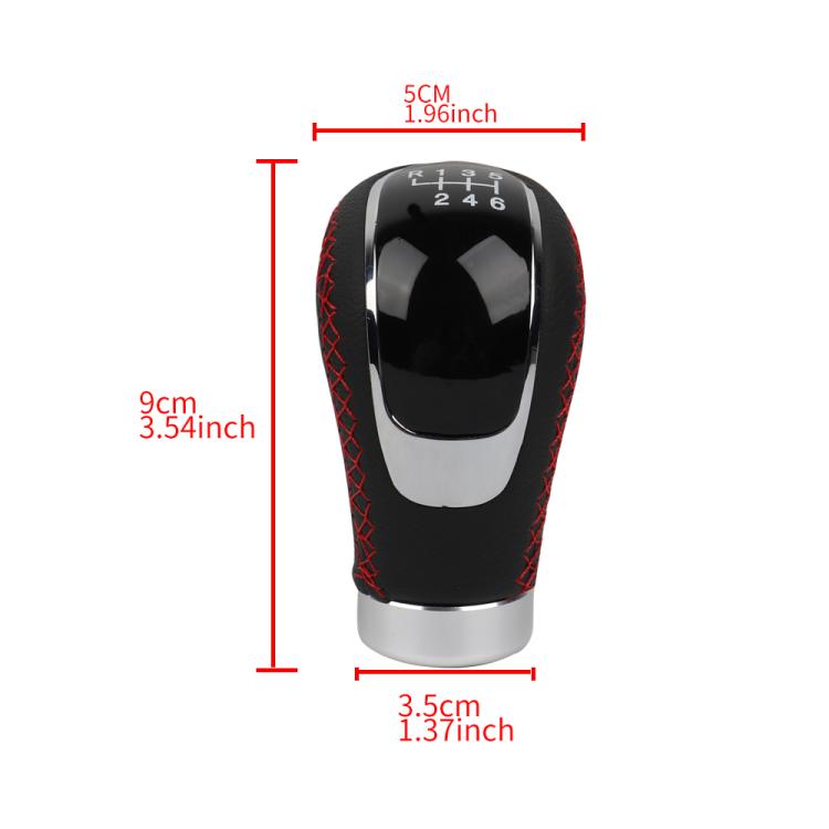 Car Manual Gear Lever Knob Leather Gear Shift Knob, with Hole