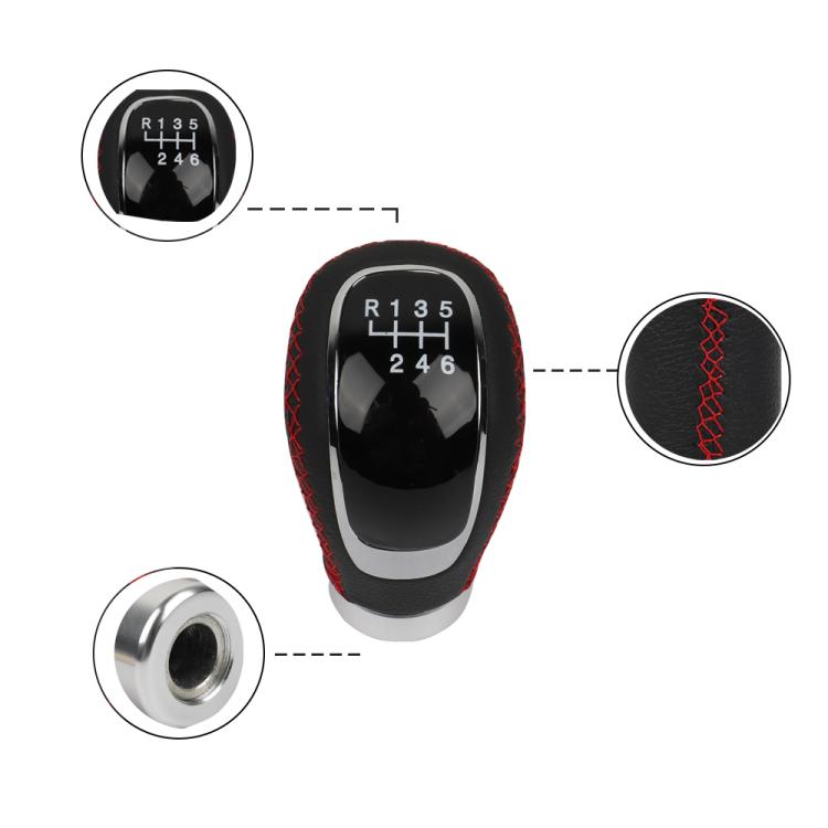 Car Manual Gear Lever Knob Leather Gear Shift Knob, with Hole