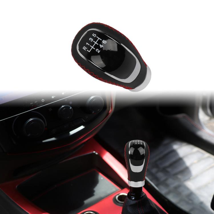 Car Manual Gear Lever Knob Leather Gear Shift Knob, with Hole